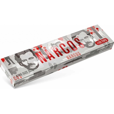 Narcos papírky kingsize slim limited edition + filtry 32 ks