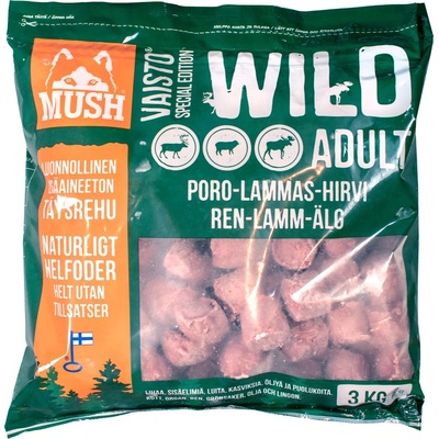 Mush Vaisto Adult Wild sobí losí a jehněčí mražené BARF 3 kg