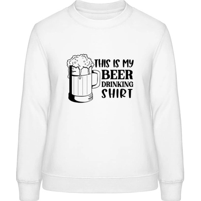 AWDis Sweat mikina Toto je moje Pivné Tričko arktická biela