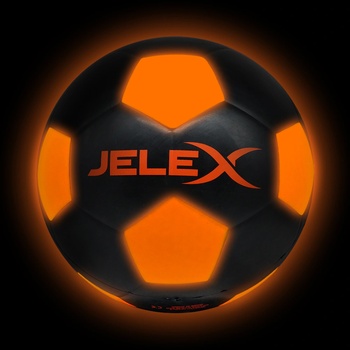 JELEX Футболна топка JELEX Neon LED light Football black/orange