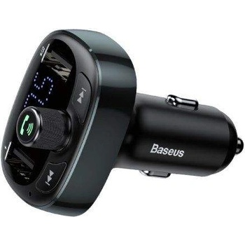 Baseus T-Typed Bluetooth FM Transmitter CCTM-01 - блутут FM трансмитер и зарядно за кола за мобилни устройства (черен)