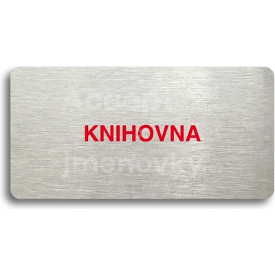 ACCEPT Piktogram KNIHOVNA - stříbrná tabulka - barevný tisk bez rámečku