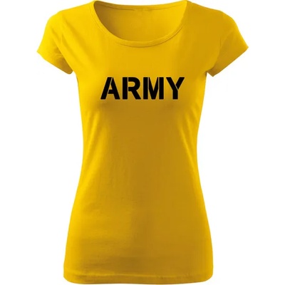DRAGOWA дамска тениска, Army, жълта, 150г/м2 (6471)
