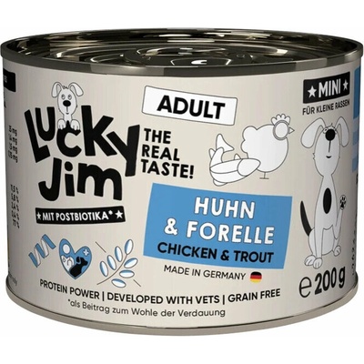 Lucky Jim Classic MINI Adult s kuraciecím mäsom a pstruhem 200 g