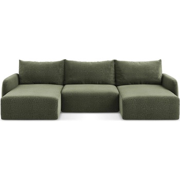 makamii Зелен разтегателен ъглов диван с място за съхранение Kalena - Makamii (KALENA_UF_38_P1_C6)