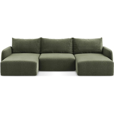 makamii Зелен разтегателен ъглов диван с място за съхранение Kalena - Makamii (KALENA_UF_38_P1_C6)