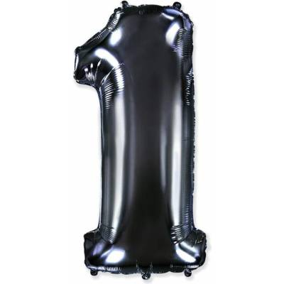 Čierny foliový balón číslice 102 cm 1 Flexmetal