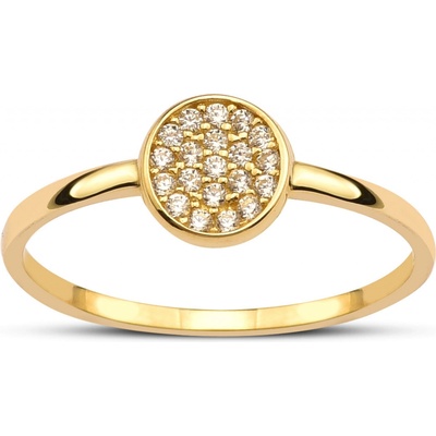 Lillian Vassago Zlatý prsteň Kruh so zirkónmi LLV95 GR035