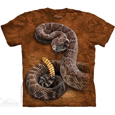 The Mountain pánske batikované tričko Rattlesnake hnedé
