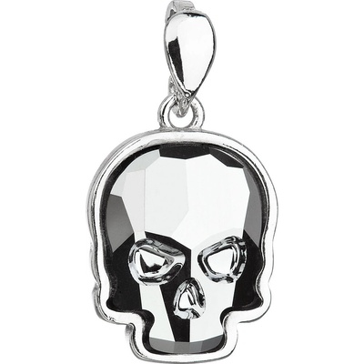 Pavona Stříbrný přívěsek s krystalem Swarovski stříbrná lebka 34222.5