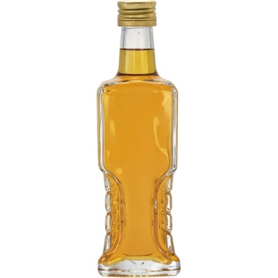Fľaša sklenená UKRAJINKA zatáčací uzáver opakované použitie 16,2x5x3,2 cm 0,1 L