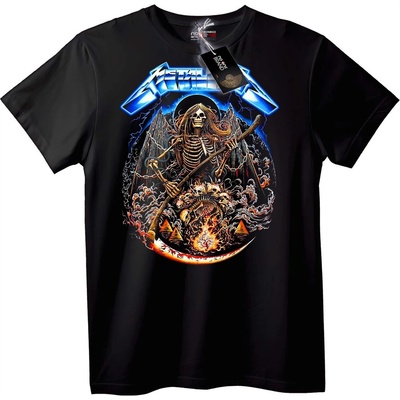 NOONEBRAND Тениска Metallica Скелет - XL, White