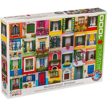 EUROGRAPHICS Пъзел Eurographics от 1000 части - Средиземноморски прозорци (60005350)