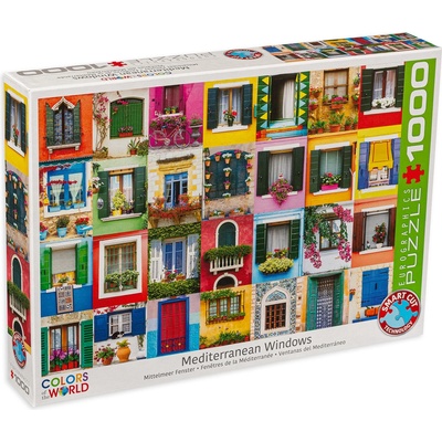 EUROGRAPHICS Пъзел Eurographics от 1000 части - Средиземноморски прозорци (60005350)