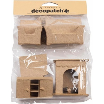 Décopatch Obývací pokoj z kartonu 6 ks