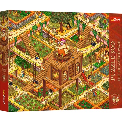 TREFL Premium Plus The Impossible Maze Bláznivé kurčatá 500 dielov