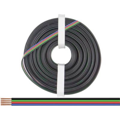 Donau Elektronik 419-100 lanko/ licna 4 x 0.25 mm² černá zelená červená modrá 100 m