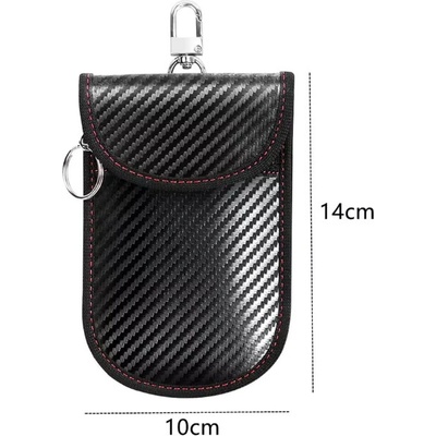 Elnox Faraday ELN132446 vrecko na kľúče čierne, červené prešitie 10 x14 cm