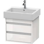 Duravit Ketho - Шкафче за умивалник 48x55x44 см, 2 чекмеджета, лъскаво бяло KT663602222 (KT663602222)