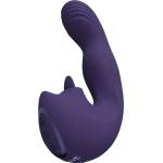 VIVE Yumi Rechargeable Triple Motor G-Spot Finger Motion Vibrator & Flickering Tongue Stimulator Purple