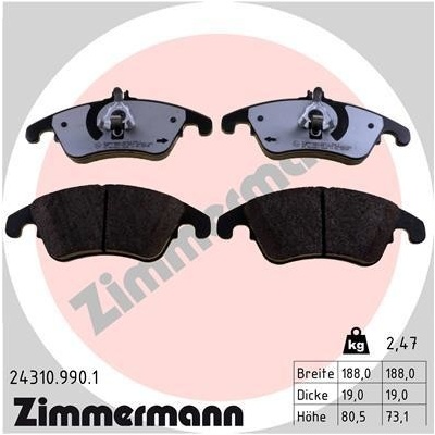 Sada brzdových platničiek kotúčovej brzdy ZIMMERMANN 24310.990.1