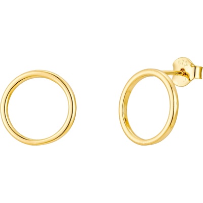 Olivie stříbrné náušnice kruH GOLD 9347