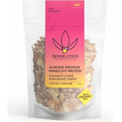 Sense Coco Bio kokosové čipsy proteínové mandľové 40 g
