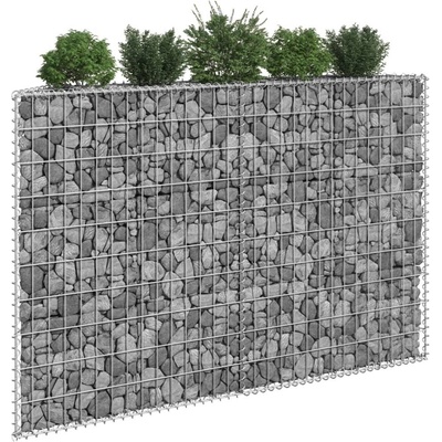 Nabytek XL Gabionový vyvýšený záhon trapéz pozinkovaná ocel 150x20x100 cm
