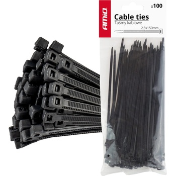 AMiO 02151 Sťahovacie pásky 2,5x150mm - 100 ks