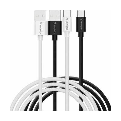 Verbatim 32393 USB-A na USB-C 18 W 100cm černý bílý 2ks