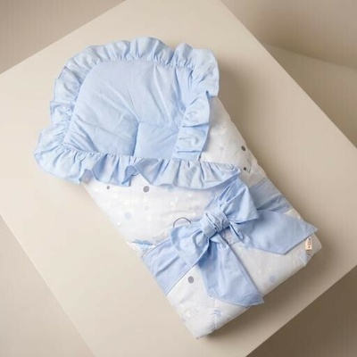 Baby Nellys zavinovačka s volánikom a stuhou I love you boy