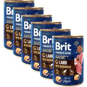 Brit Консерва Brit premium by Nature Lamb with Buckwheat 6 x 400 г