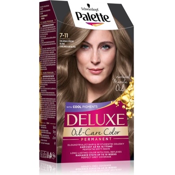 Schwarzkopf Palette Deluxe перманентната боя за коса цвят 7-11 Cool Medium Blond