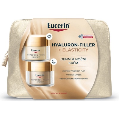 EUCERIN Hyaluron-Filler + Elasticity Denní krém 50 ml a Noční krém 50 ml Dárkové balení