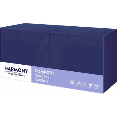 HARMONY Ubrousky Professional 33x33cm 2V celulóza modré 250 ks