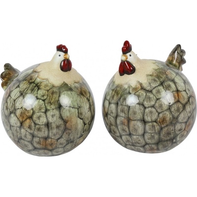Sada 2 ks keramická slepice a kohout Tim XL, 22,5 cm – Sleviste.cz