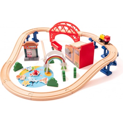 Aga4Kids Drevená vláčikodráha DS5646 30 dielov