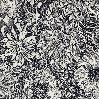 Úplet modro-bílý žakárový květ, š.165