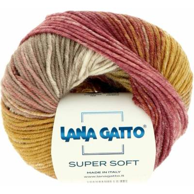 Lana Gatto Super Soft 31504 ružovo, horčicová s hnedou