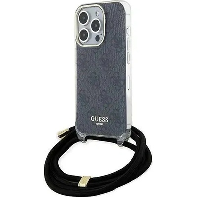 GUESS Кейс Guess Crossbody Cord 4G Print за iPhone 15 Pro Max, черен (3666339147952)
