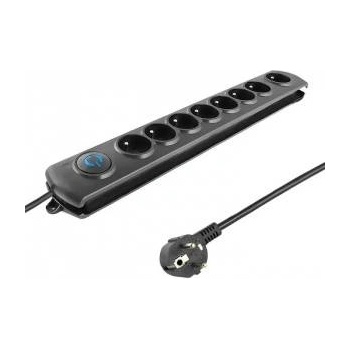 Qoltec ANTI-SURGE STRIP QOLTEC 1.8M 8-SOCKETS BLACK/Modern