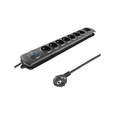 Qoltec ANTI-SURGE STRIP QOLTEC 1.8M 8-SOCKETS BLACK/Modern