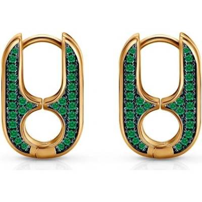 SAVICKI Náušnice Prismé: pozlátené striebro B-K-K0493-00389-925-Z