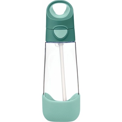 B.box Fľaša na pitie so slamkou Emerald forest 6+ 600 ml