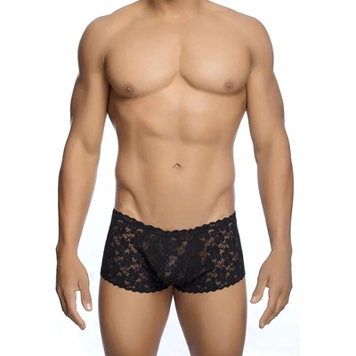 Дантелени боксерки, еротични и еластични - MOB Lace Boxer Black S/M (D-243519)