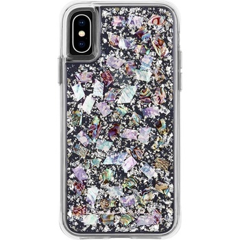Case-Mate Karat Case - дизайнерски кейс с истински перлени нишки и висока защита за iPhone XS, iPhone X (светли перли)