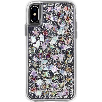 Case-Mate Karat Case - дизайнерски кейс с истински перлени нишки и висока защита за iPhone XS, iPhone X (светли перли)