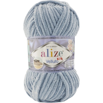 Alize Velluto Farba: stredne sivá 428