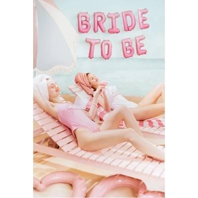 Party Deco FB35S-081 Set fóliových balónov Bride to be Pink Ombre 350x45cm