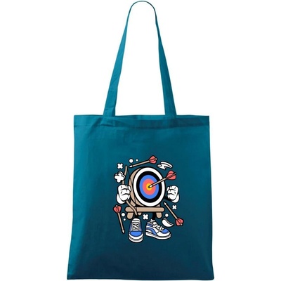 Taška malá 42x38 cm, Lukostřelba komiks, petrolejová – Zbozi.Blesk.cz